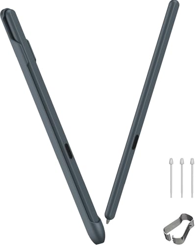 Miimall 対応Galaxy Z Fold 6/5/4/3用Sペン、Galaxy Sペンフォールドエディション、1.5mmペンチップ、4,096圧力レベル、フォールド6/5Sペンスタイラス+自由貼り式Sペンホルダー+交換用チップ/ペン先(グレー)