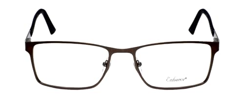 Calabria Enhance 4172 Rectangular Reading Glasses +0.75 Matte Gunmetal Black Men