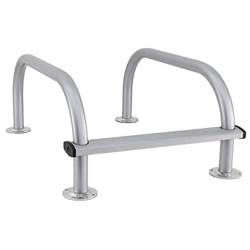 RecPro RV Roof Rail Kit Universal | RV Roof Handrail Mounts to Roof | Customizable Cut to Fit (Silver)