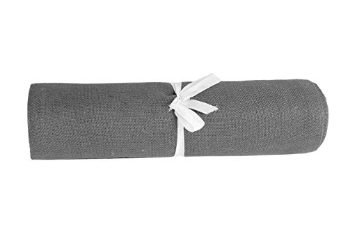 Cotton Craft Jute Table Runner - Halloween Autumn Fall Thanksgiving Holiday Christmas Crafts Festive Party Rustic Farmhouse Dining Kitchen Tabletop Burlap Tablerunners -13 X 108 Inches - Charcoal Grey #TOP4