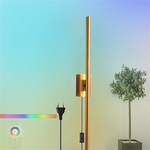 Aplique de pared LED RGB regulable interruptor lámpara interior moderna 6