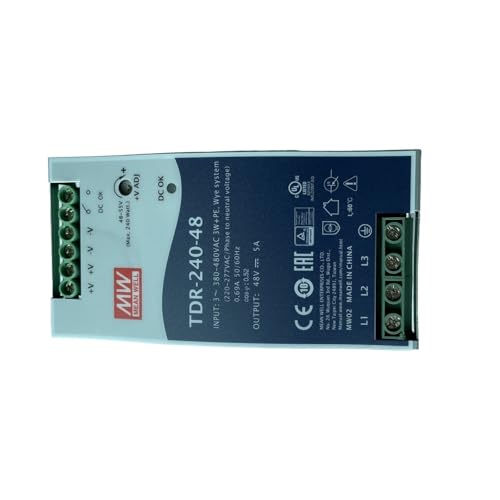 Rail de guidage industriel triphasé TDR-240-48 alimentant vos moteurs 48V 5A avec PFC