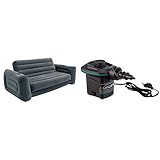 Intex 66552 Sofá Cama 203 x 224 x 66 cm + 66640 Bomba eléctrica invertible con boquillas 220-240V