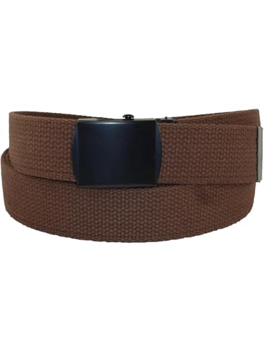 CTM Fabric Big & Tall Adjustable Belt with Black Buckle3