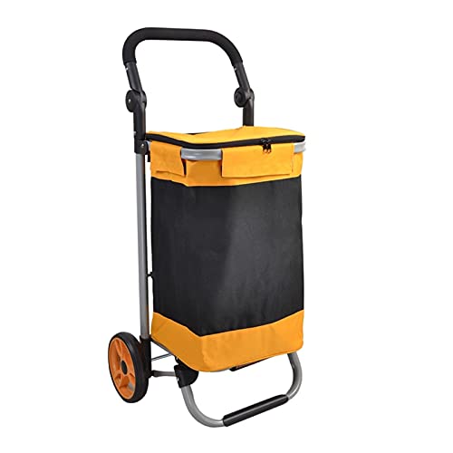 Einkaufswagen Faltbare Einkaufstrolley Tasche auf Rädern Große Kapazität Oxford Trolley Einkaufswagen für Lebensmittel…