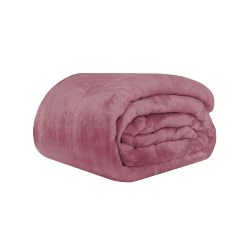 Acomoda Textil – Manta de Terciopelo Extra Suave, Cálida y Cómoda Ideal para Cama, Sofá Sillón y Viaje. Mantita Lisa de Coralina Ligera, Transpirable para Invierno. (Vino, 130x160 cm)