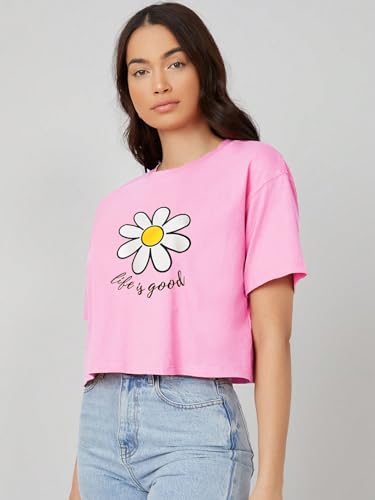 Image of KOTTY Women's Letter Print Oversized Fit T-Shirt