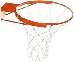 Aro de Basquete Cesta Tamanho Oficial Basquete Aço Carbono 45cm com Rede Chuá e Presilhas