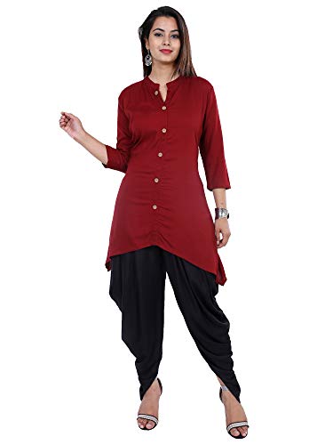 Ensemble kurta dhoti pour femme en coton et rayonne chic - Modèle 338