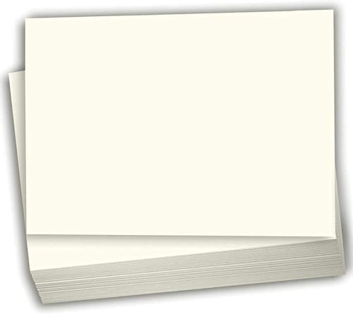 Tarjetas de índice en blanco de 5.5 x 8.5 Hamilco cartulina crema 80 lb para imprimir
