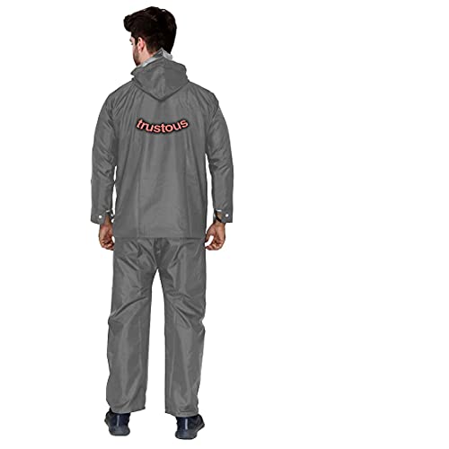 Image of Trustous Men's & Women's Waterproof Double Layer Reversible Raincoat with Pant 100% Water Proof with 4 Colour's and 6 Size (M to 4XL)