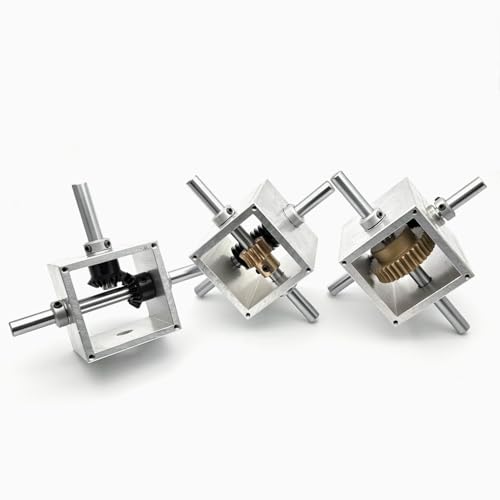 Caja de engranajes de tornillo sin fin con eje de 8 mm y transmisión en ángulo relación 1:25 4