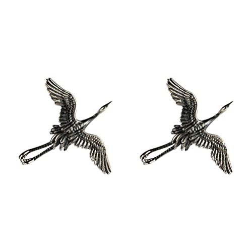 Boucles d'oreilles S925 pour femme au design classique de grue volante en argent massif