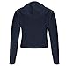 Women's Zip Up Cropped Hoodie Sweatshirt Y2K Crop Tops Fall Fashion Trendy Outfits Slim Fit Crop Knit Jacket Navy