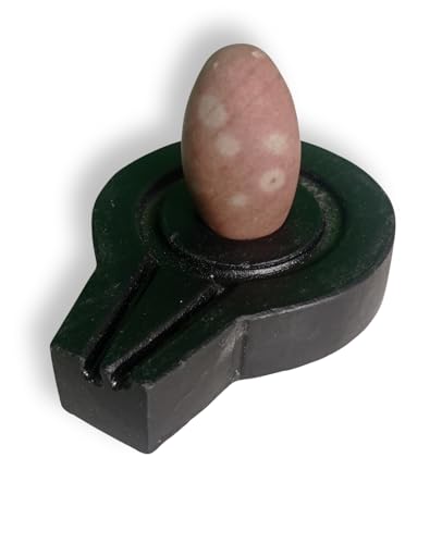 Image of 100% Natural Narmadeshwar Narmada Stone Shivling, Natural Narmada Stone Priyadarshan Shivling & Jaladhari, Kamalhasth. (1.5inch Shivling & 3inch Plate Jaladhari)
