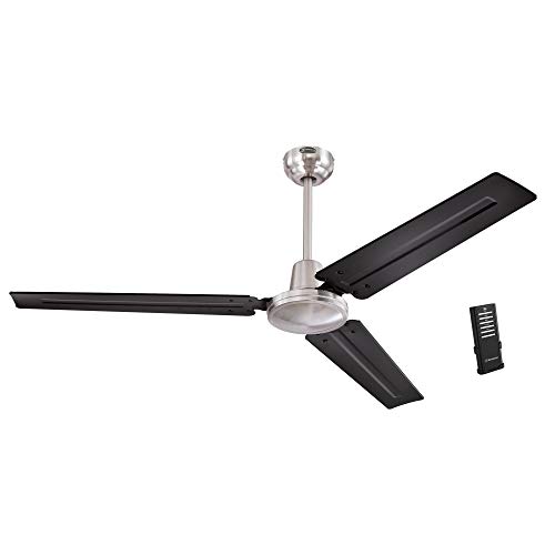 Westinghouse Lighting 7238300 Jax, Modern Industrial Style Ceiling Fan with Remote Control, 56 Inch, Brushed Nickel Finish