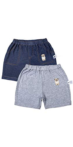 COTTON FAIRY Baby Boys' Shorts 2-Pack Pull-On Pants Dogs 6-9 M