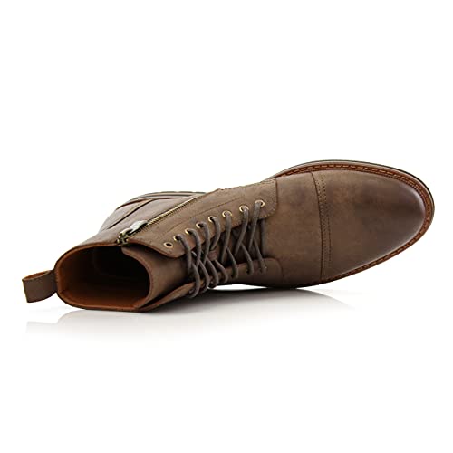 Image of Polar Fox Men's Ankle Dress Boots | Lace-up Casual Fashion Boot Collection | Cap Toe & Plain Toe Styles |
