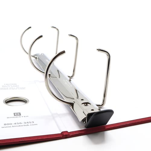 Bindertek 3-Ring 3-Inch Premium Linen Textured Binder, Brick Red (3Efn-Br) #TOP4