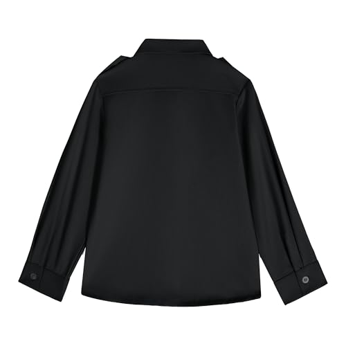 Boys Cowboy Shirt for Toddler Kids Button Down Shirts, Casual Western Tops with Pockets, 2T-18 Years Old3