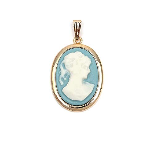 Pendentif camée plaqué or 750/000 finition haute joaillerie vintage chic