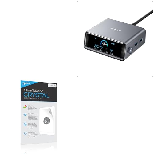 BoxWave Screen Protector Compatible with Anker Prime Charging Station (2.6 in) - ClearTouch Crystal (2-Pack), HD Film Skin - Shields from Scratches