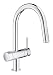 Produktbild GROHE Minta - 1 Hebel Küchenspüle Ausziehbare Doppelbrause Mischbatterie mit integriertem Absperrventil (hoher C-Auslauf, 90° Schwenkbereich, 46mm Keramikkartusche, Schwänze 3/8 Zoll), Größe 379mm,