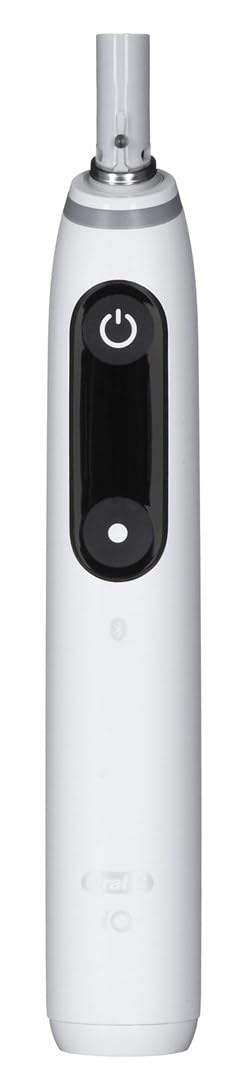 Oral-B iO Series 6 - Cepillo de dientes eléctrico, color blanco | Incluye 2 cabezales de viaje, cepillo eléctrico con 5 modos de cepillado para el cuidado dental