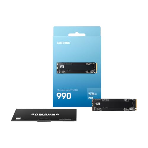 Image of Samsung Internal SSD 990 1TB, Read /Write Speeds Up to 7,150 /6,450 MB /s | NVMe Internal Solid State Hard Drive made for Game Collectors, DIY PC Builders, & Digital Archivists (MZ-V9V1T0B /AM)