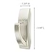 Command Modern Reflections Large Metal Bath Hook, Satin Nickel, 1-Hook with Water-Resistant Strips, Organize Damage-Free