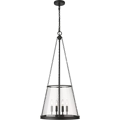 Z-Lite 341P18-MB Prescott Pendant, 4-Light 240 Total Watts, Matte Black
