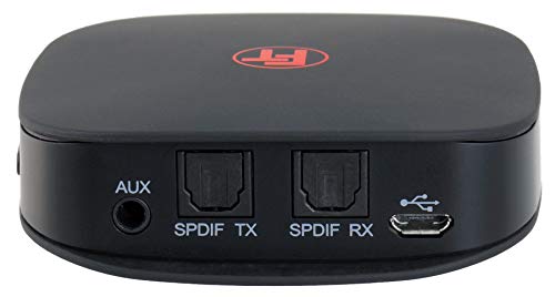 FeinTech Transmisor de audio Bluetooth 5.0 aptX HD de baja latencia Toslink SPDIF, negro