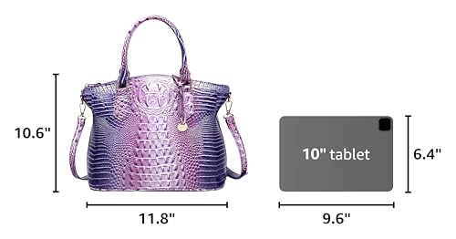Image of Makcr Joacbv Women Purse Satchel Bag Long Crossbody Classy Tote Bag Top Handle Vegan Leather Ladies Handbags Embossed Pattern