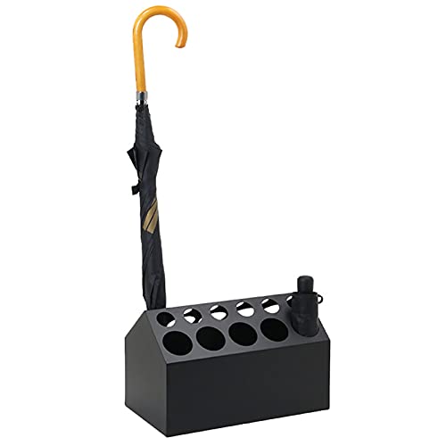 SDFVSDF Paraguero Sostenedor de Paraguas Pequeño de 22 Agujeros, Diseño Hueco de La Casa Creativa, con Bandeja de Goteo Extraíble, para Casa Oficina Hotel Sala Departamento Decoración (Color : Black) Cover