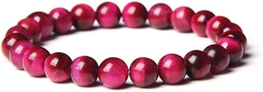 Bijoux en cristal de guérison : bracelet énergétique en pierres roses polies pour le bien-être
