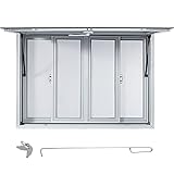 VEVOR Concession Window, 53 x 33 inch, Aluminum Alloy Food Truck Service Window with 4 Horizontal...