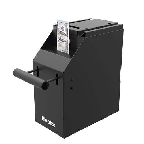 Beelta POS Banknote Safe, Note safe under counter cash storage with key, BMS102B