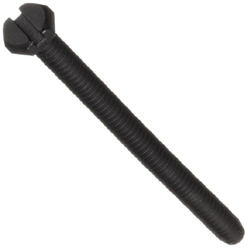 Image of Nylon 6 /6 Hex Bolt, Plain Finish, Off-White, Hex Head, Slotted Drive, 42mm Length, Fully Threaded, M3.5-0.6 Metric Coarse Threads, Made in US (Pack of 100)