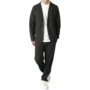 ［クリエーションキューブ］ ドットメッシュ 上下セットアップスーツ メンズ 夏 無地 通気性 軽量 ビジカジ R..." 