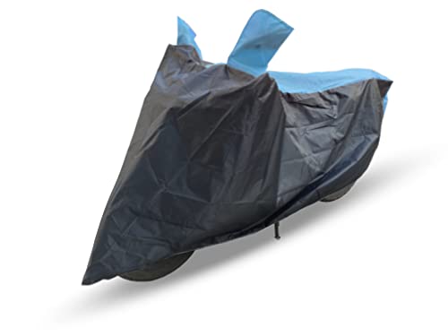Image of All Weather Protection Scooty Cover for Activa 6G Large - Anti UV - Dustproof - Polyester Top of The Line Scooty Cover Black Aqua