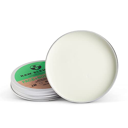 Raw Elements Face And Body Natural Mineral Sunscreen - Non-Nano Zinc Oxide, 95% Organic, Water Resistant, Reef Safe, Cruelty Free, Spf 30+, All Ages Safe, Moisturizing, Reusable Tin, 3Oz #TOP2