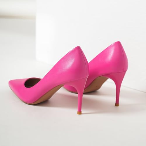 Image of Women's Low Kitten Heel Pumps Classic Fashion Dress Pumps Simple Heeled Shoes for Office Work