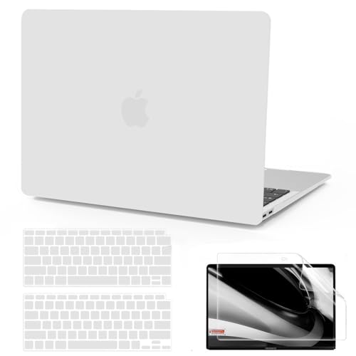 B BELK for MacBook Air 13 inch Case M1 2021 2020 2019 2018, Frost Clear