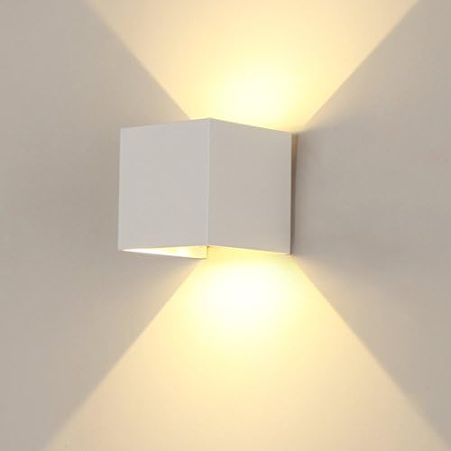 LED Outdoor Wall Sconce Aluminum Waterproof Wall Lighting IP65 12W Adjustable Outdoor Wall Light Warm Light White