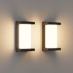 Klighten 2 Stück LED Außenwandleuchte, 3000 K, wasserdichte IP65 Wandleuchte für den Innen- und Außen, Moderne Außenwandlampen aus Aluminium, geeignet für Haus, Garten, Terrasse, usw, Schwarz