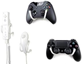 Wall Clip - Xbox One, PS4, Switch, and Retro Game Controller Organizer - 4 Pack, White