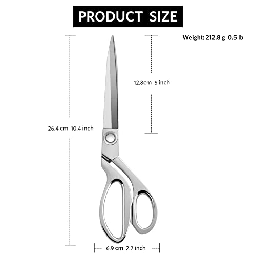 KUONIIY Heavy Duty Sewing Scissors 10 inch - Image 4