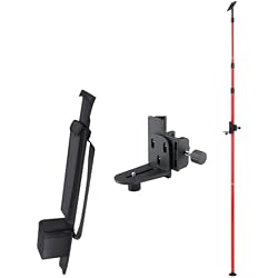 Firecore 13 Ft./4m Telescoping Laser Pole with 1/4-Inch by 20-Inch Laser Mount, Adjustable Laser Level Mounting Pole for Rotary and Line Lasers-FLP400A