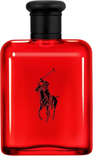 Ralph Lauren Polo Red Eau de Toilette, Aroma Fresco Amaderado y Especiado, Intensidad Media, Duración Prolongada, Perfume de Lujo para Hombres, 125 ml.