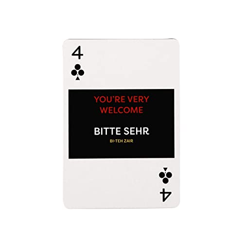 Lingo Playing Cards In Tin Box | Sturdy Travel Case | Language Learning Game Set With Useful Phrases | Fun Visual Flashcard Deck To Increase Vocabulary And Pronunciation Skills (German) #TOP5